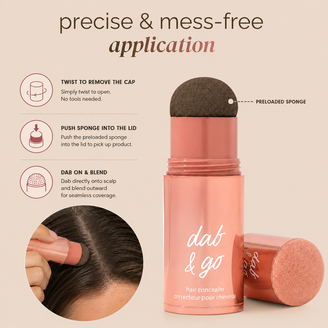 Root Touch-Up Cushion